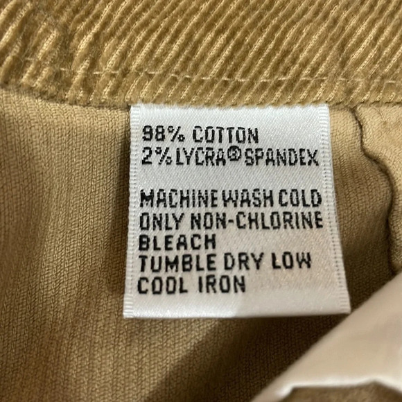 Talbots Petites Stretch Corduroy Cuffed Capri Brown Velvet Ribbon Belt 8 - Picture 9 of 16